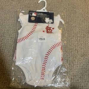 Official MLB 3 piece creeper set
